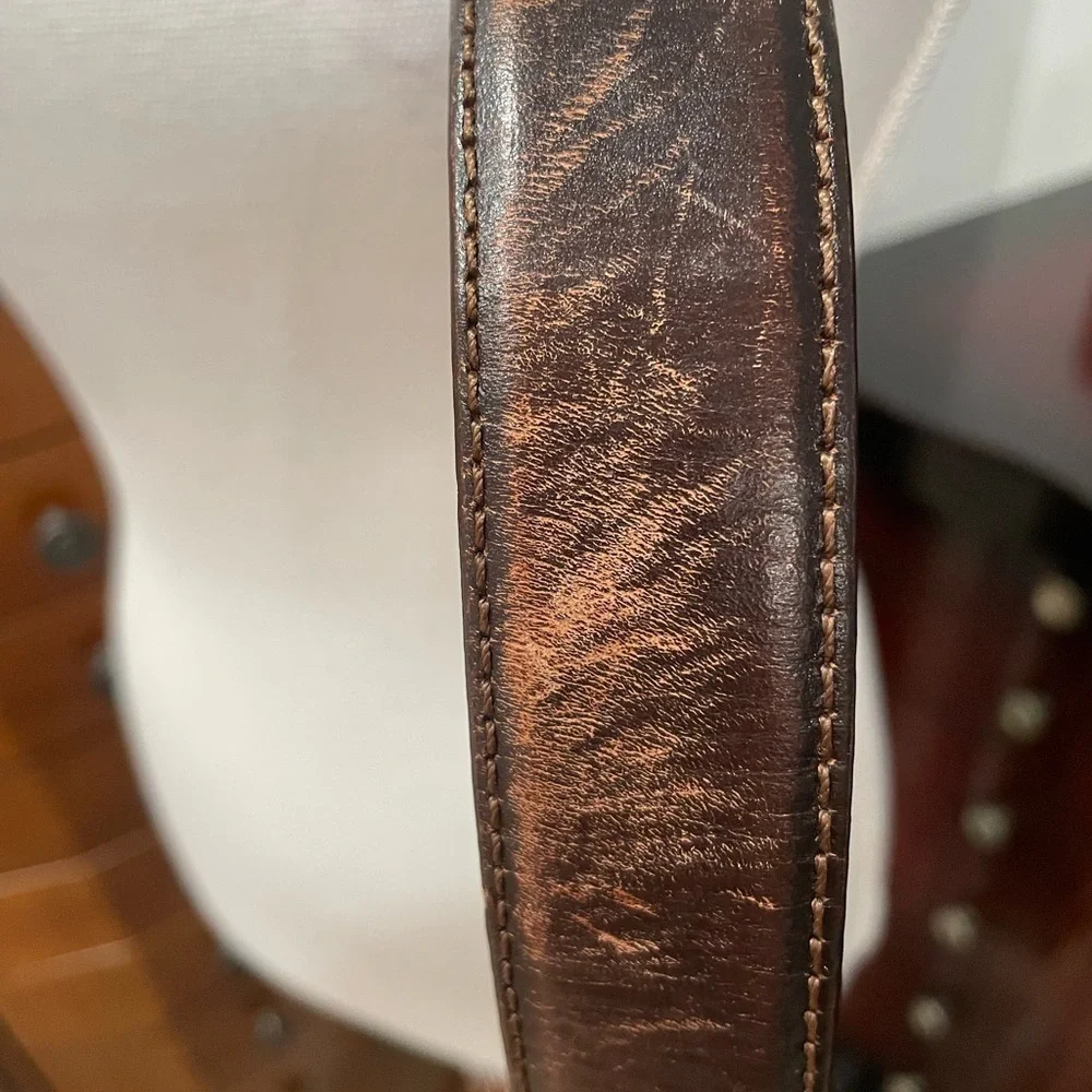 VINTAGE BROWN LEATHER BELT